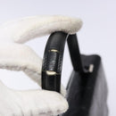 Salvatore Ferragamo Gancini Shoulder Bag Leather Black Silver Auth BA5258-9