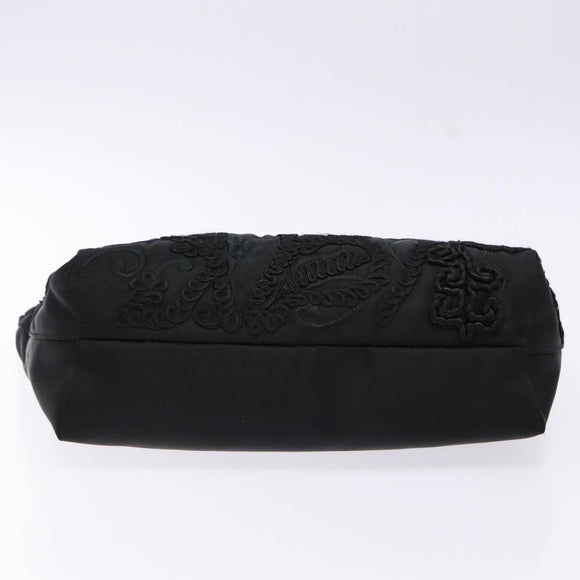 Salvatore Ferragamo Gancini Tote Bag Nylon Black Gold Auth BA5259