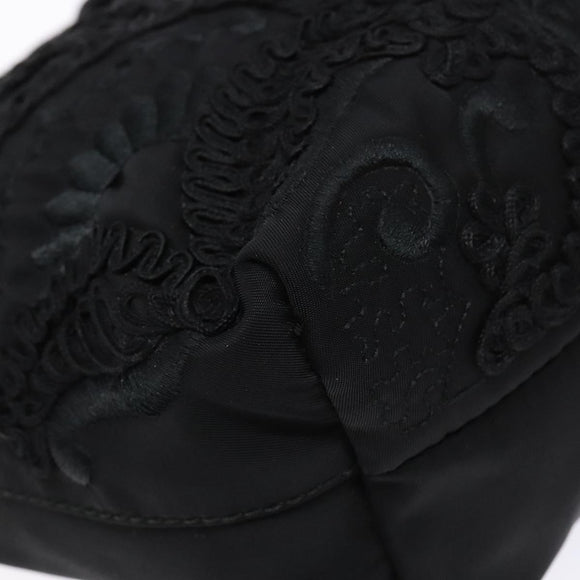 Salvatore Ferragamo Gancini Tote Bag Nylon Black Gold Auth BA5259