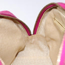 CELINE C Macadam Canvas Hand Bag Suede Leather Purple Gold Auth BA5262-19