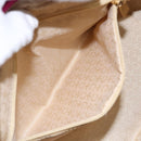 CELINE C Macadam Canvas Hand Bag Suede Leather Purple Gold Auth BA5262-20