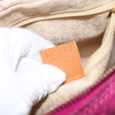 CELINE C Macadam Canvas Hand Bag Suede Leather Purple Gold Auth BA5262-12