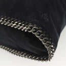 Stella MacCartney Falabella Chain Hand Bag Suede 2way Navy 234387 Auth BA5264-9