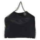 Stella MacCartney Falabella Chain Hand Bag Suede 2way Navy 234387 Auth BA5264-13