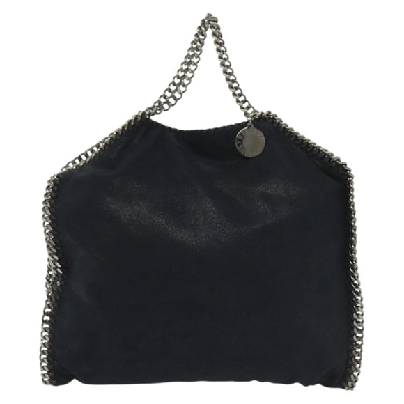 Stella MacCartney Falabella Chain Hand Bag Suede 2way Navy 234387 Auth BA5264