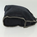 Stella MacCartney Falabella Chain Hand Bag Suede 2way Navy 234387 Auth BA5264-3