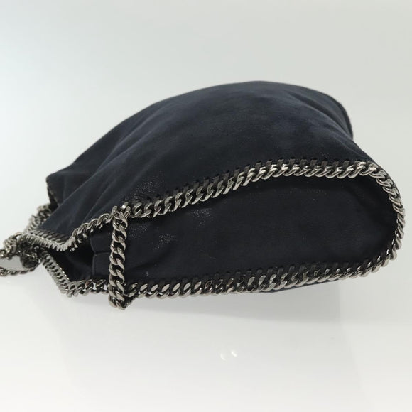 Stella MacCartney Falabella Chain Hand Bag Suede 2way Navy 234387 Auth BA5264