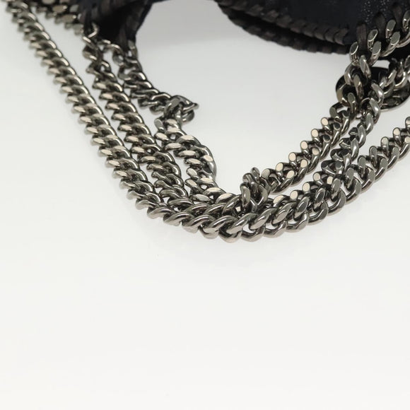 Stella MacCartney Falabella Chain Hand Bag Suede 2way Navy 234387 Auth BA5264
