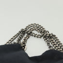 Stella MacCartney Falabella Chain Hand Bag Suede 2way Navy 234387 Auth BA5264-8