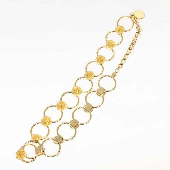 Gianni Versace Chain Belt Metal Gold Auth BA5265