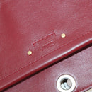 Chloe Roy Shoulder Bag Leather Bordeaux Gold Auth BA5266-17