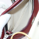 Chloe Roy Shoulder Bag Leather Bordeaux Gold Auth BA5266-19