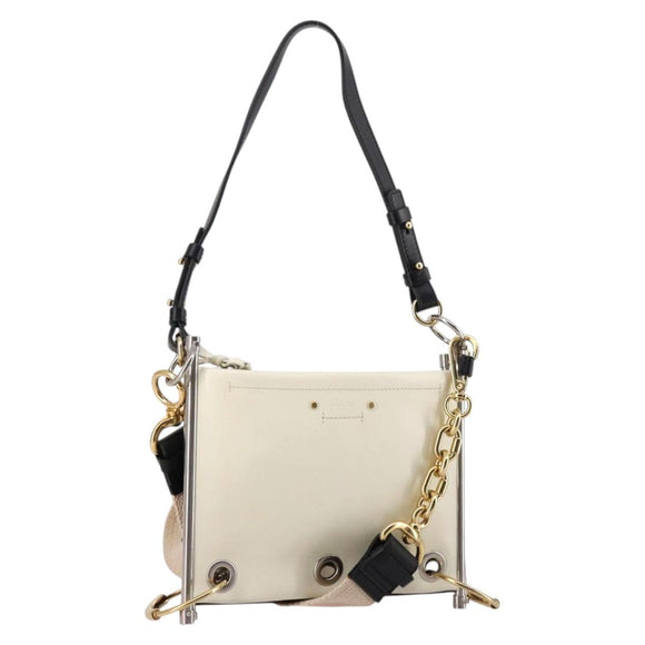 Chloe Roy Shoulder Bag Leather Bordeaux Gold Auth BA5266