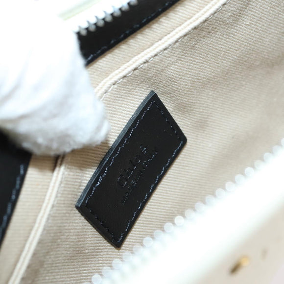 Chloe Roy Shoulder Bag Leather Bordeaux Gold Auth BA5266