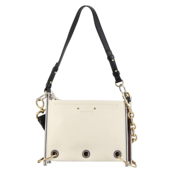 Chloe Roy Shoulder Bag Leather Bordeaux Gold Auth BA5266