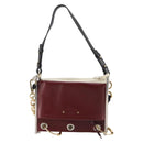 Chloe Roy Shoulder Bag Leather Bordeaux Gold Auth BA5266-2