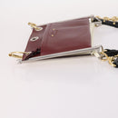Chloe Roy Shoulder Bag Leather Bordeaux Gold Auth BA5266-4