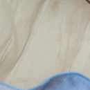 MCM Tote Bag Leather Blue Silver Auth BA5267-10