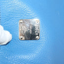 MCM Tote Bag Leather Blue Silver Auth BA5267-11