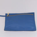 MCM Tote Bag Leather Blue Silver Auth BA5267-21