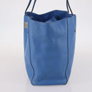 MCM Draagtas Leer Blauw Zilver Auth BA5267-3