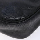 Salvatore Ferragamo Vala Shoulder Bag Leather Embossed Black Gold Auth BA5268-16