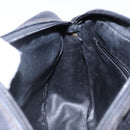 Salvatore Ferragamo Vala Shoulder Bag Leather Embossed Black Gold Auth BA5268-20