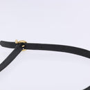 Salvatore Ferragamo Vala Shoulder Bag Leather Embossed Black Gold Auth BA5268-8