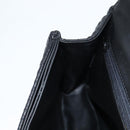 BALLY Quilted Chain Shoulder Bag Leather Black Gold Auth BA5269-22