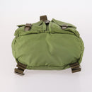 PRADA Backpack Nylon Green Silver Auth BA5271-11