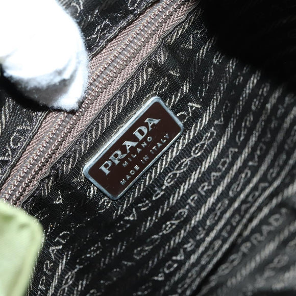 PRADA Backpack Nylon Green Silver Auth BA5271