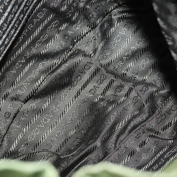 PRADA Backpack Nylon Green Silver Auth BA5271