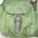 PRADA Backpack Nylon Green Silver Auth BA5271-24