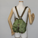 PRADA Backpack Nylon Green Silver Auth BA5271-28