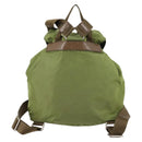 PRADA Backpack Nylon Green Silver Auth BA5271-3