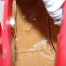 GUCCI Bamboo Hand Bag Leather 2way Red Gold Auth BA5277-19