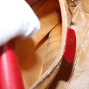 GUCCI Bamboo Hand Bag Leather 2way Red Gold Auth BA5277-20