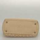 CHANEL Choco Bar Tote Bag Canvas Beige CC Auth BA528-5