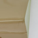 Salvatore Ferragamo Gancini Hand Bag Patent leather 2way Beige Gold Auth BA5280-17