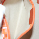 Salvatore Ferragamo Hand Bag PVC Orange Silver Auth BA5281-20