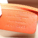 Salvatore Ferragamo Hand Bag PVC Orange Silver Auth BA5281-12