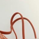 Salvatore Ferragamo Hand Bag PVC Orange Silver Auth BA5281-8