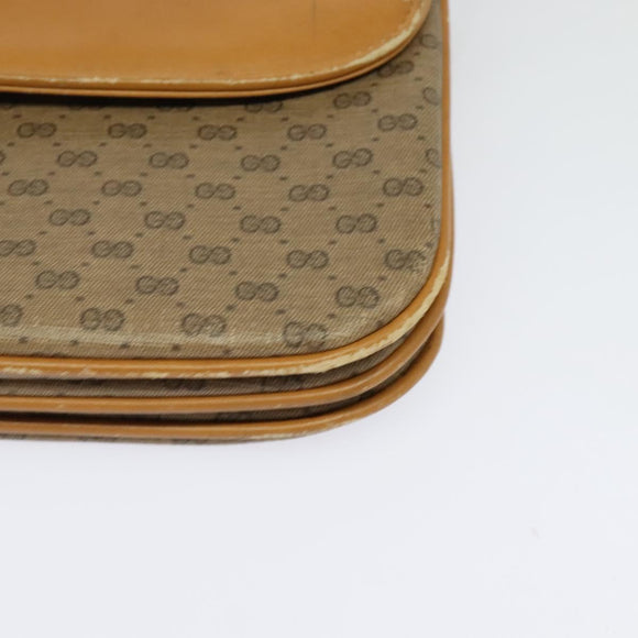 GUCCI Micro GG Supreme Shoulder Bag PVC Beige Gold 004 106 0024 Auth BA5286