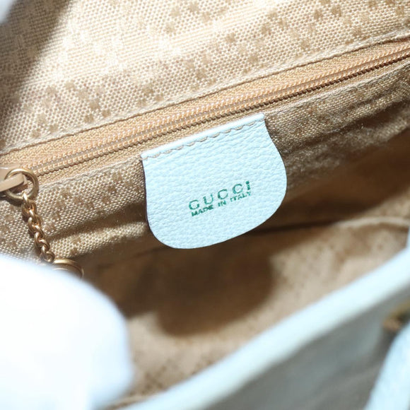 GUCCI Bamboo Backpack Suede Light Blue Gold 003 2058 0030 Auth BA5287