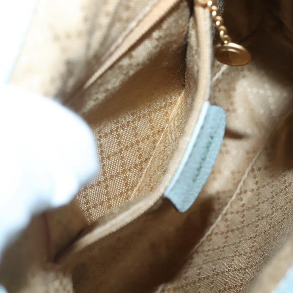 GUCCI Bamboo Backpack Suede Light Blue Gold 003 2058 0030 Auth BA5287