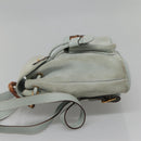 GUCCI Bamboo Backpack Suede Light Blue Gold 003 2058 0030 Auth BA5287-4