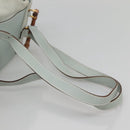 GUCCI Bamboo Backpack Suede Light Blue Gold 003 2058 0030 Auth BA5287-9