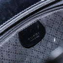 GUCCI Bamboo Hand Bag Canvas Black Silver 000 1998 0588 Auth BA5289-18