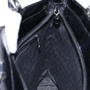 GUCCI Bamboo Hand Bag Canvas Black Silver 000 1998 0588 Auth BA5289-19