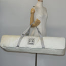 CHANEL Ski Case Sports Line Bag Nylon White Silver CC Auth BA5290V-19